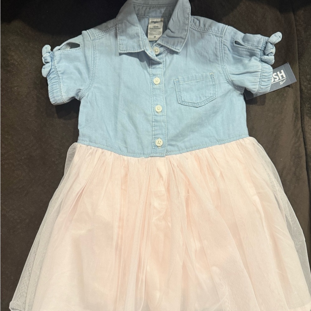 Oshkosh Light Blue and Soft Pink Dress